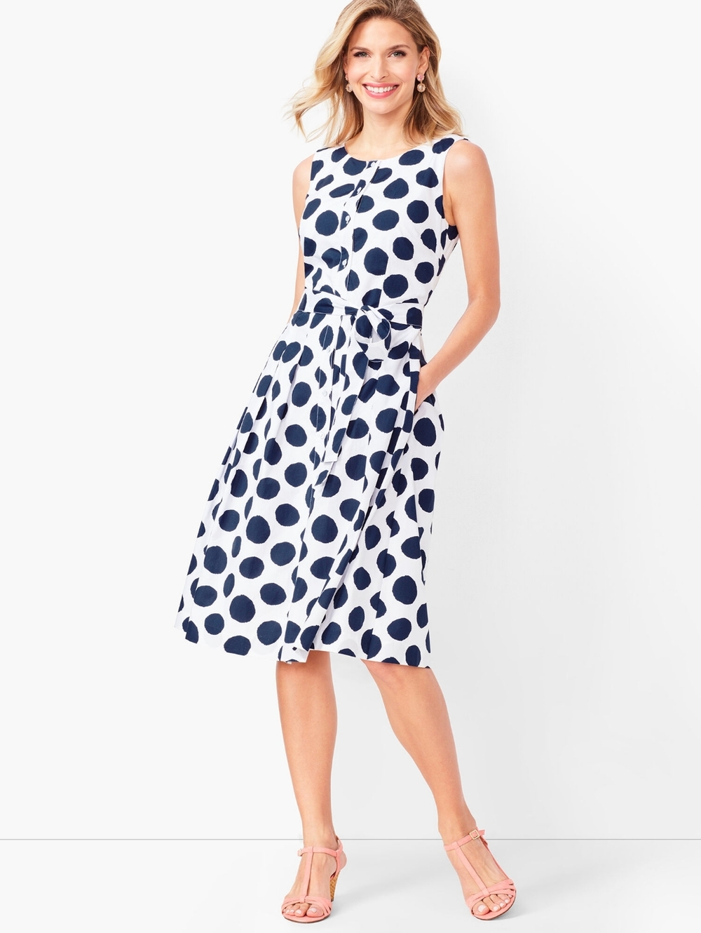Talbots | Dot Poplin Shirtdress‎